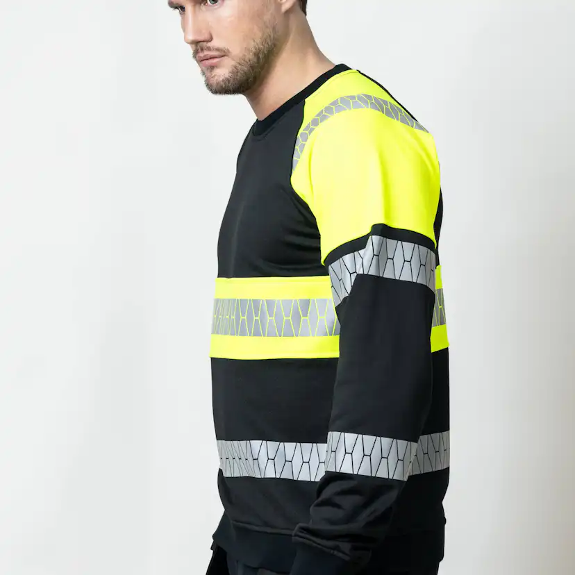 Sweatshirt Jobman Varsel Svart/Gul V