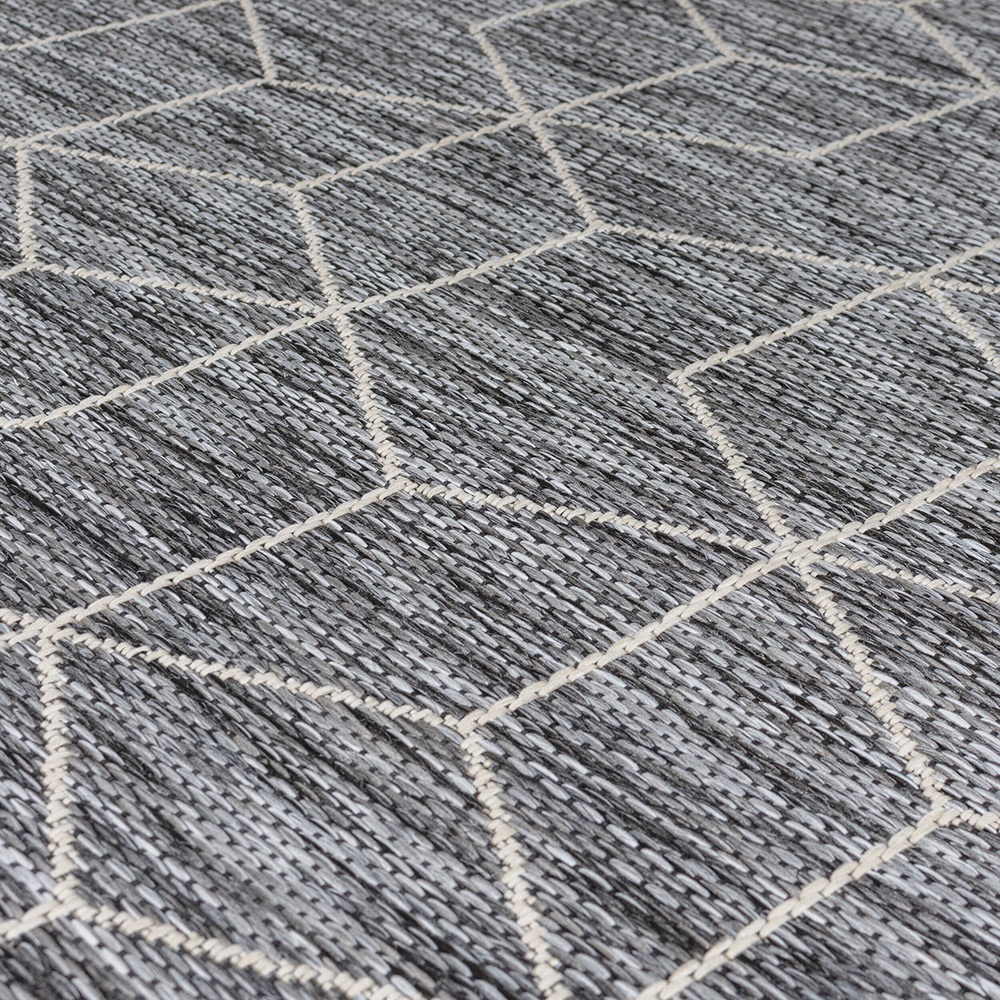 Utomhusmatta Flair Rugs Napoli 120x170 Svart Storlek: 120x170 cm, Färg: Svart
