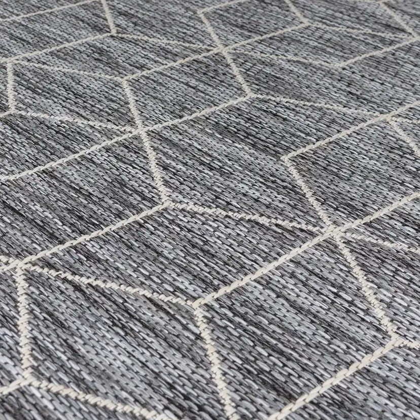Utomhusmatta Flair Rugs Napoli 120x170 Svart Storlek: 120x170 cm, Färg: Svart