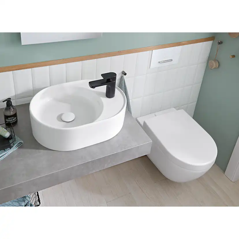 Spolknapp Villeroy & Boch ViConnect installationssystemen 92 Blankgrått glas