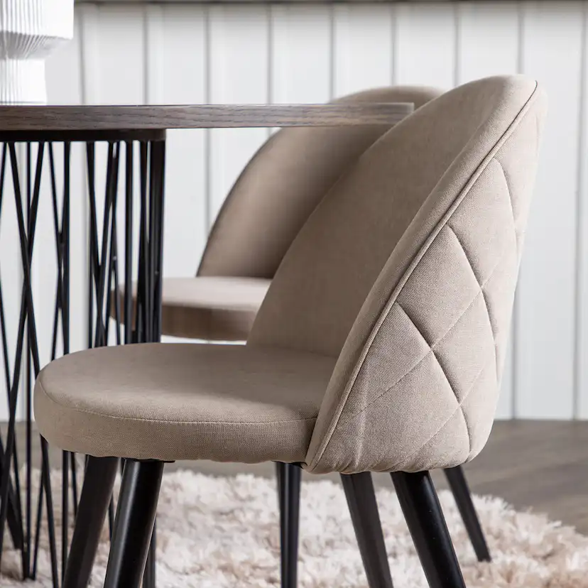 Matgrupp furniture/fashion Stone med 4 Velvet Stitches Stolar