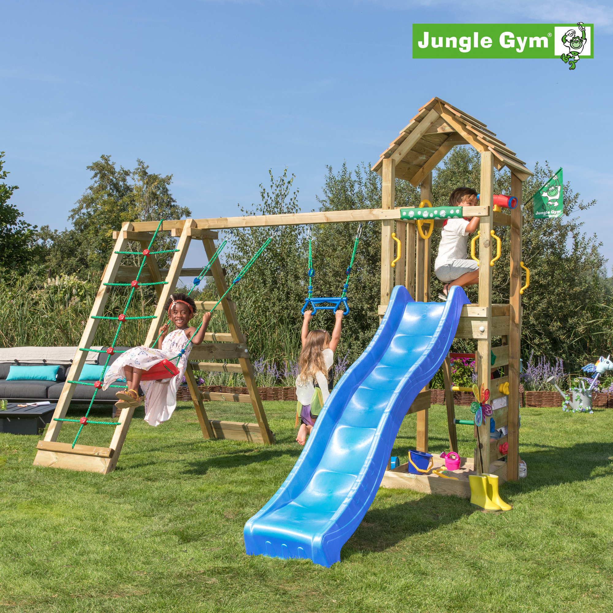 Klätterställning Jungle Gym Cocoon 2 Gungor Rutschkana