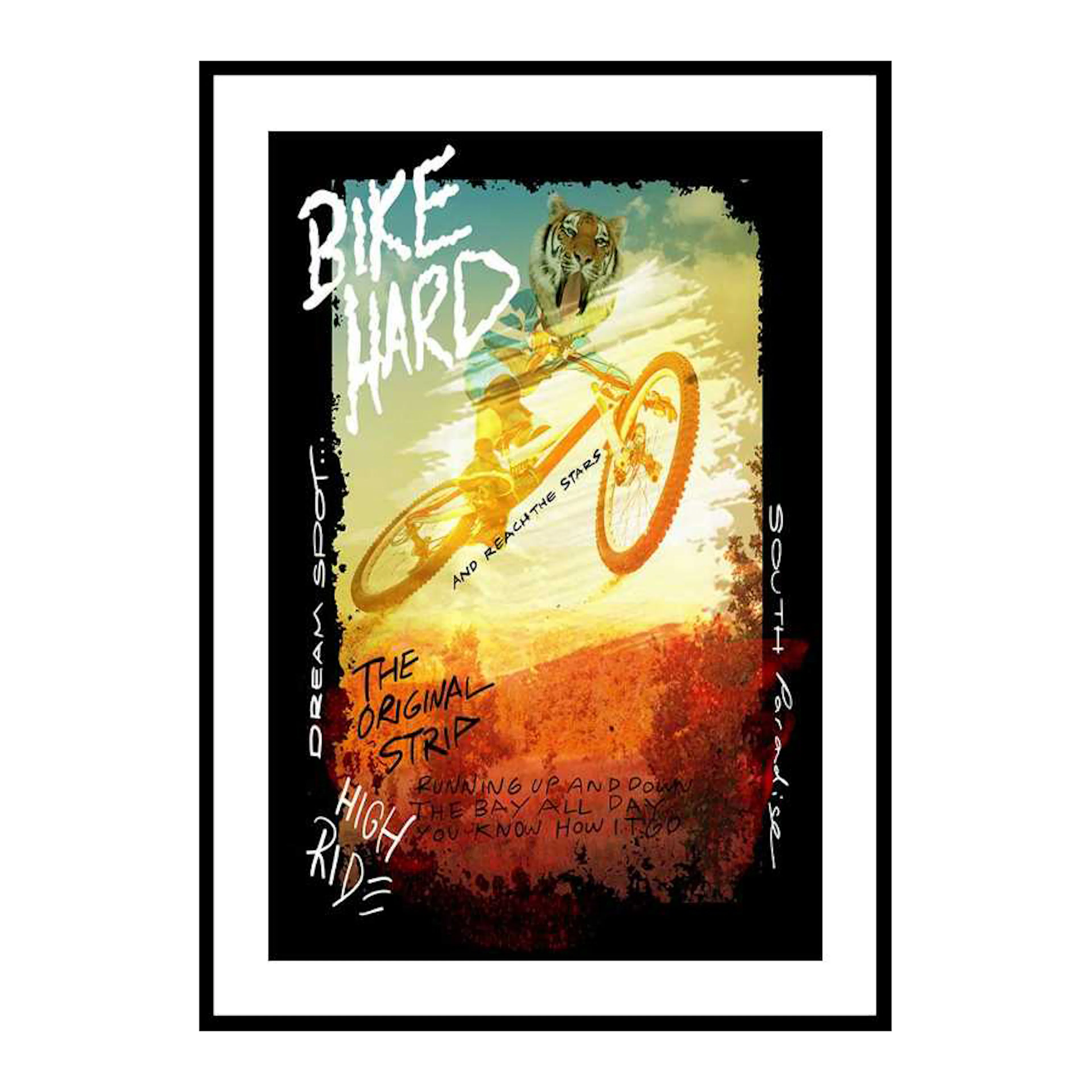 Bike Hard 50x70 cm