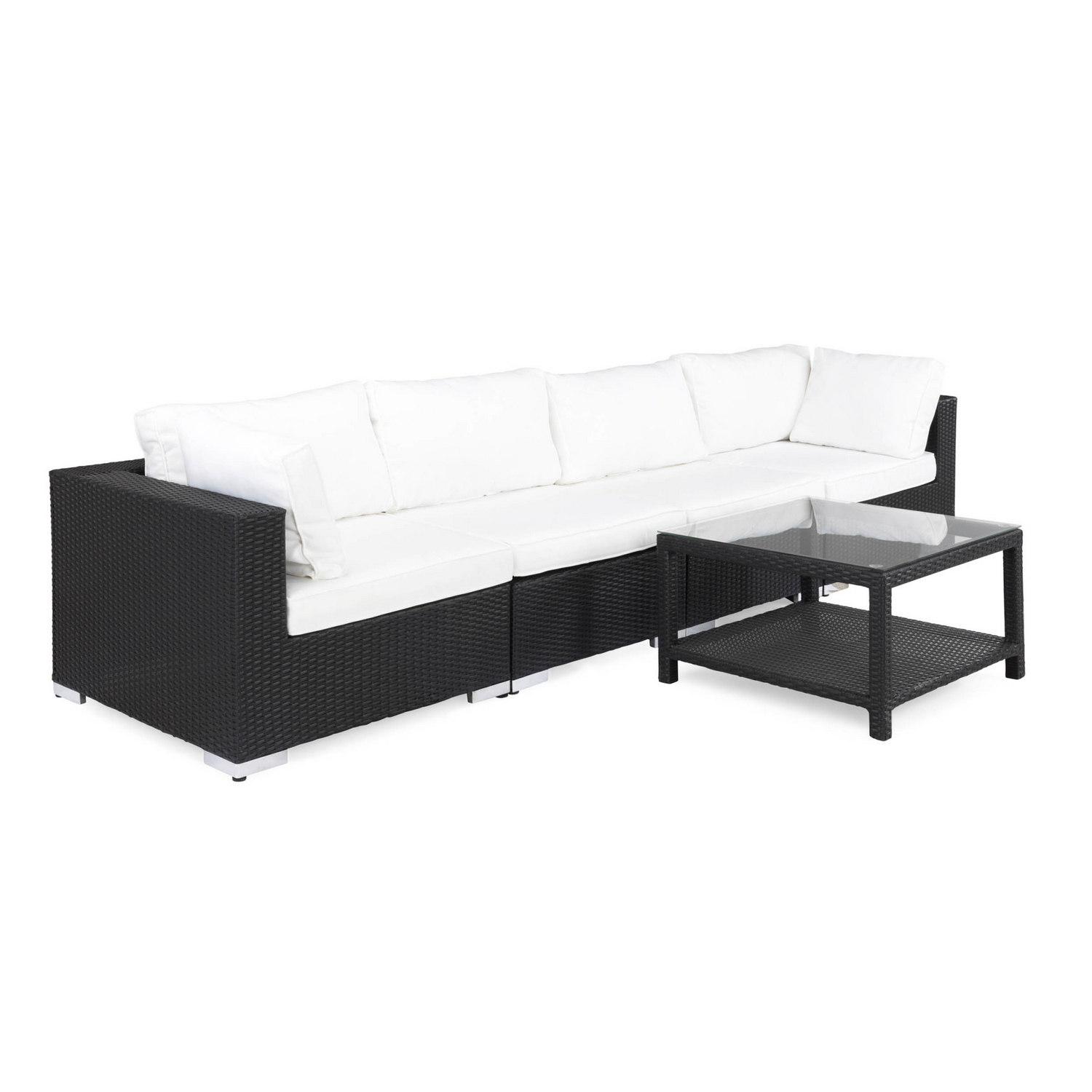 Loungegrupp Comfort Garden Bahamas 4-sits Rak med Utebord Utomhus