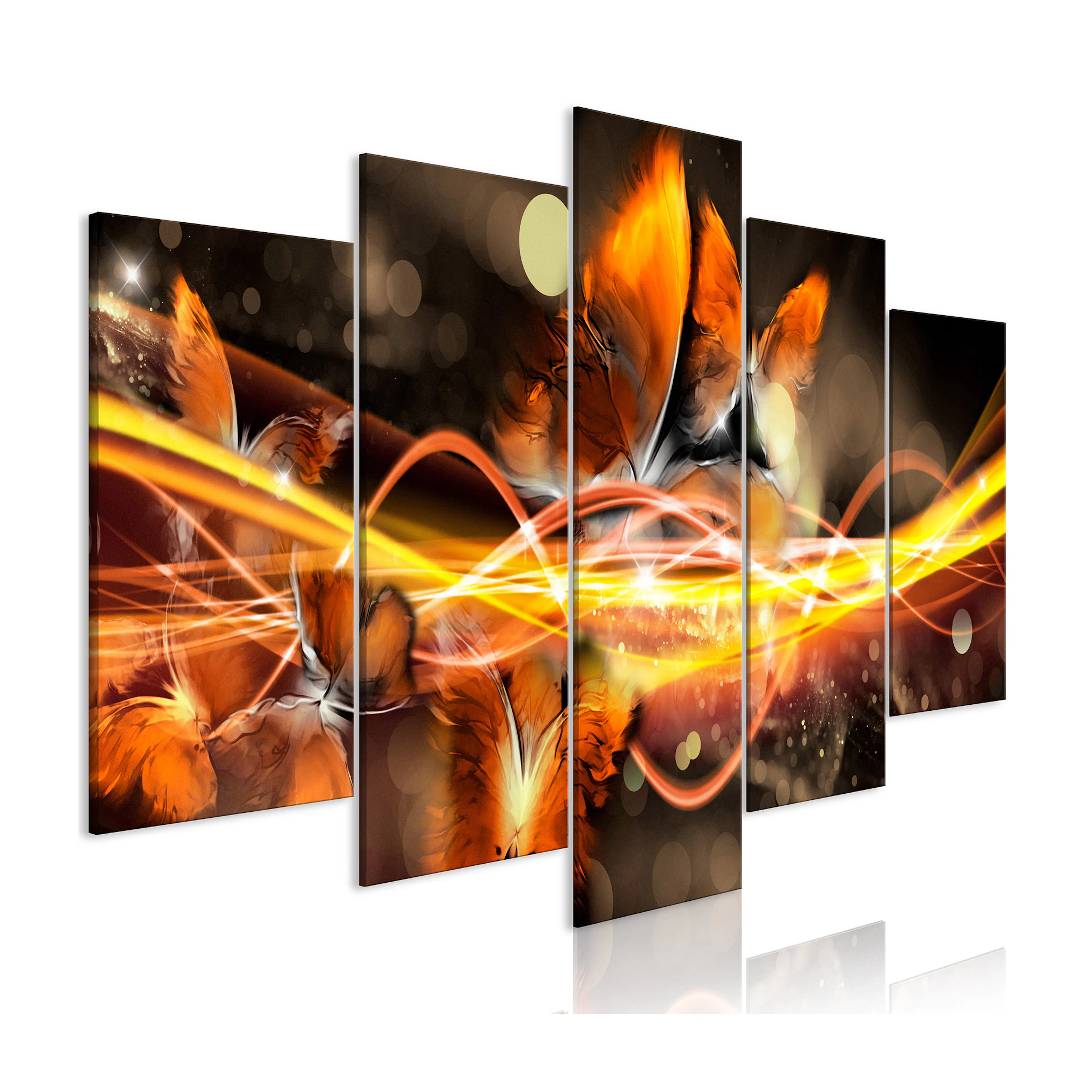 Tavla Arkiio Swarm Of Butterflies Wide Orange 5 delar