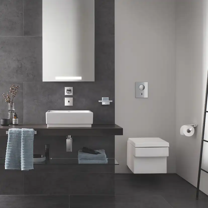 Vägghängd Toalettstol Grohe Cube Ceramic 39244 Komplett