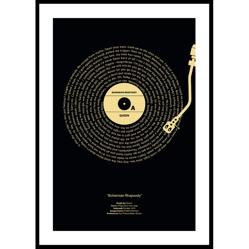 Poster Gallerix Bohemian Rhapsody Vinyl By Queen