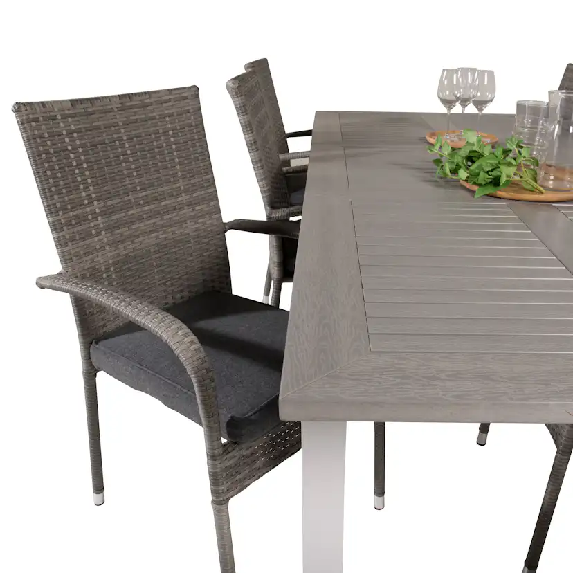 Matgrupp Venture Home Aleyna 160/240 med 8 Asta Stolar