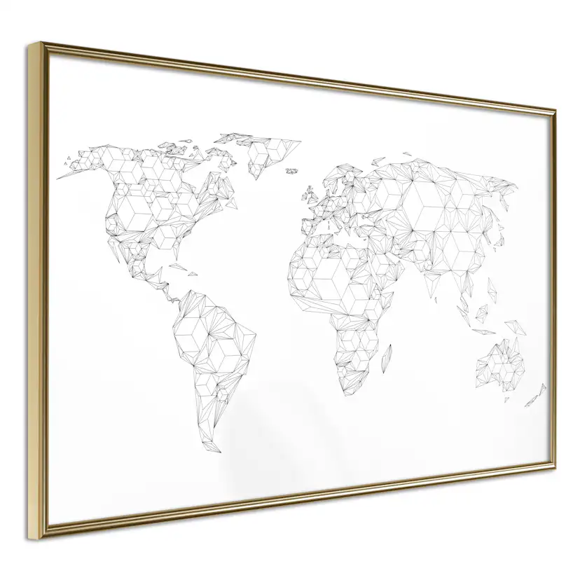 Poster Artgeist Affisch Geometric Map