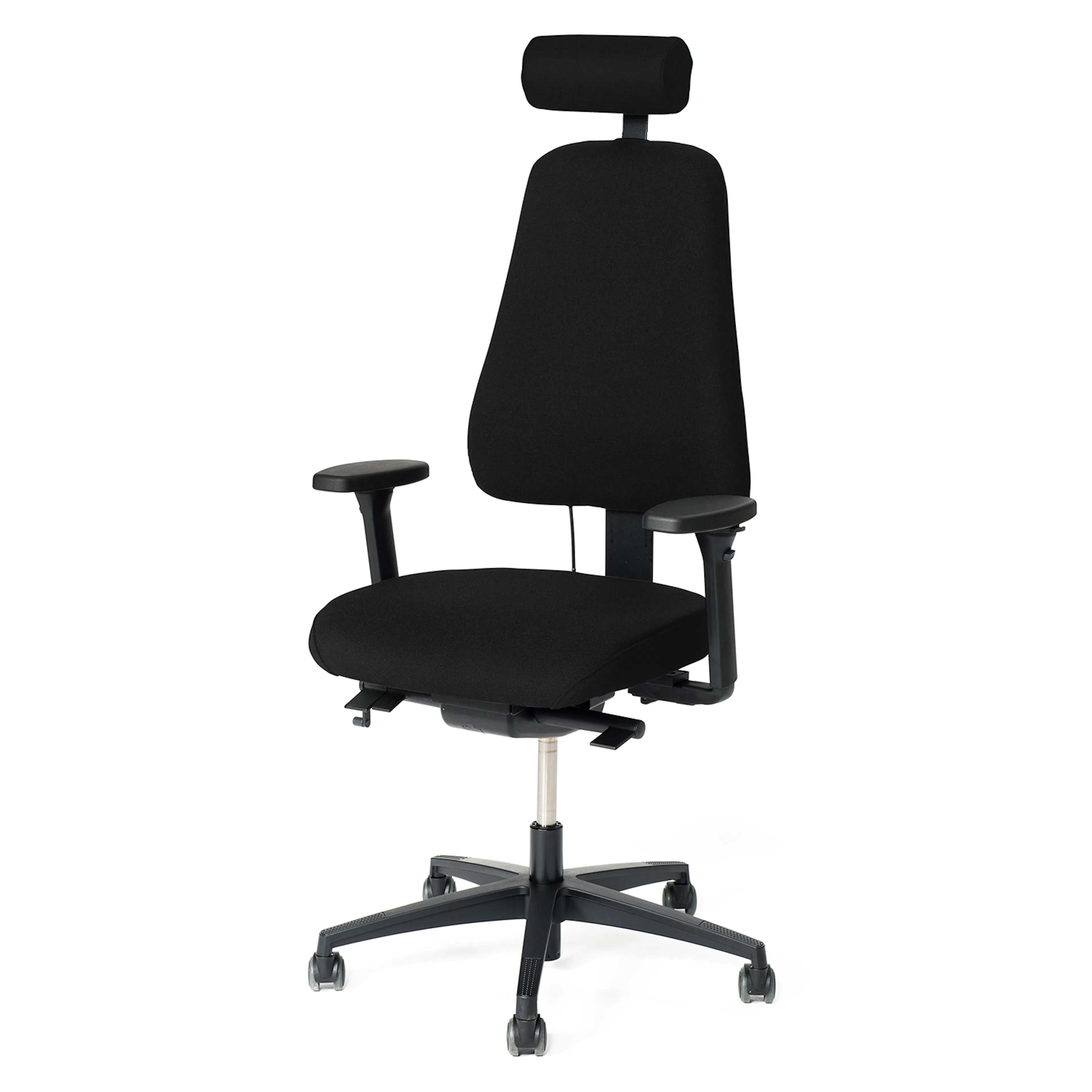 Kontorsstol Lanab Group LD 6340 Svart Stol med Justerbar Sits & Ryggstöd