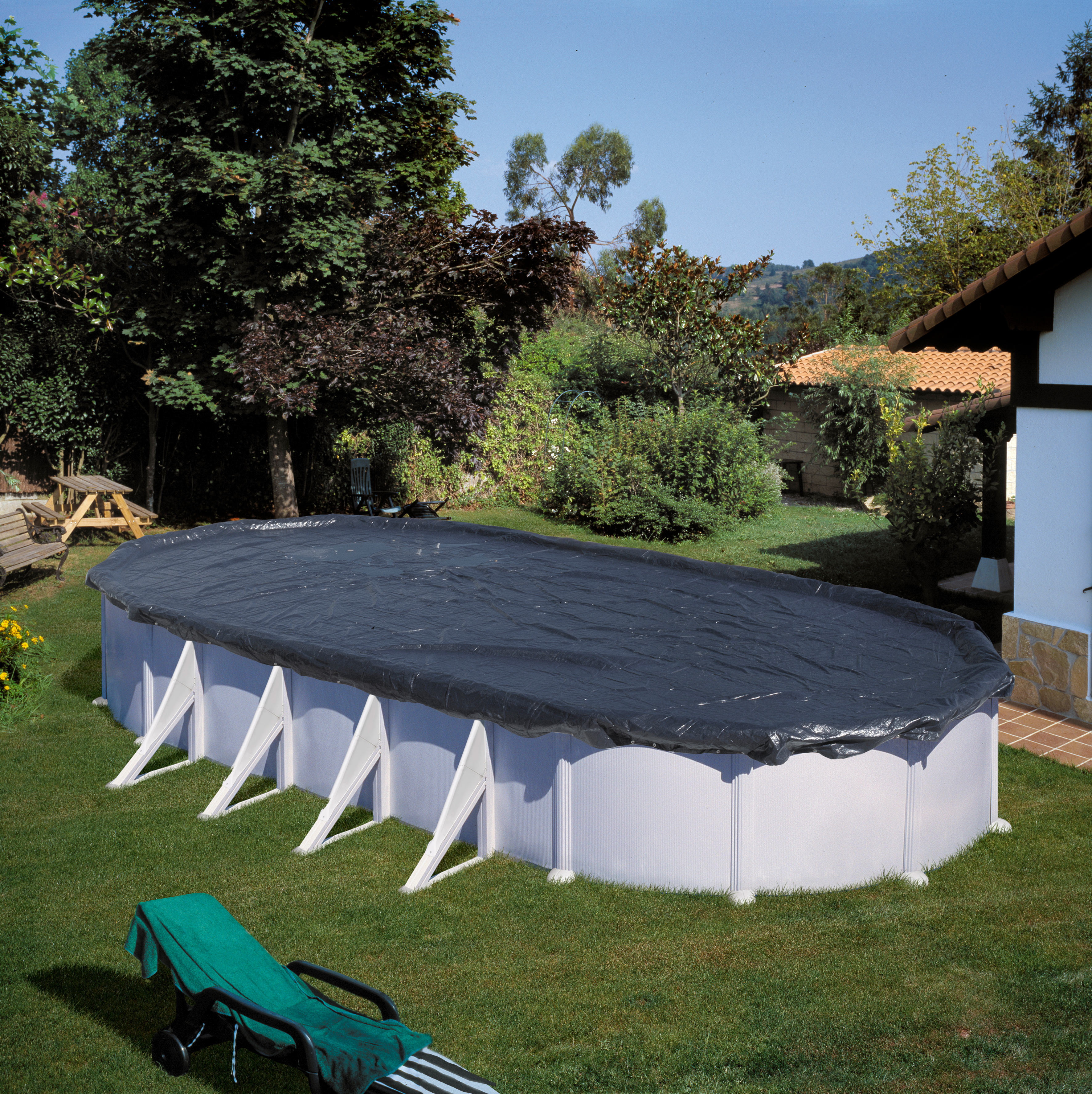 Poolöverdrag Gre Vinter För Oval Pool 500x300 cm