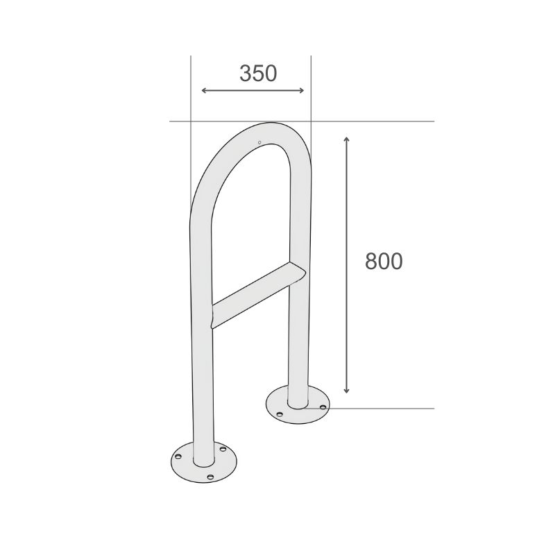 Cykelställ R&R Solutions Economy För 2 Cyklar Golvmonterad