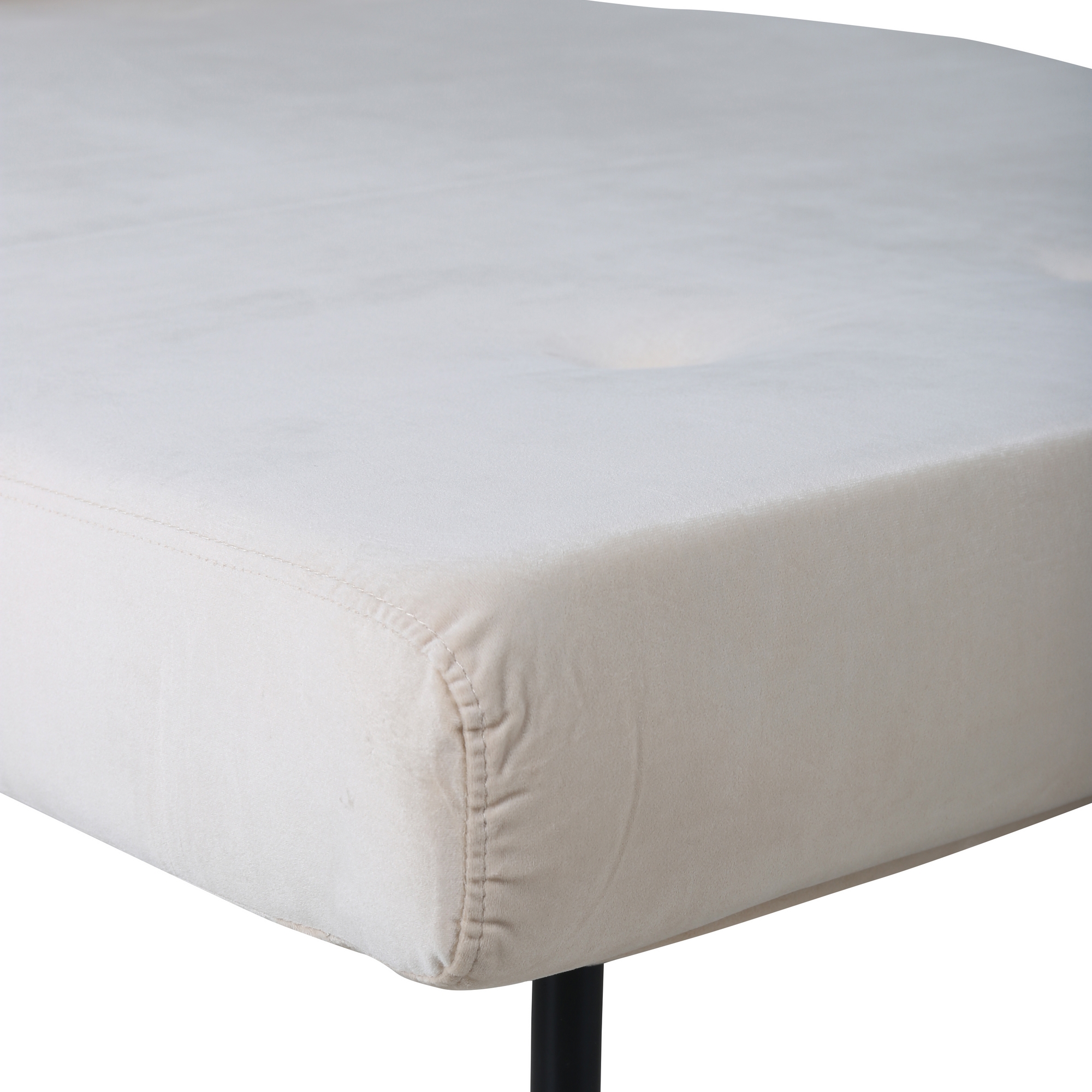 Vicky Folding Bed Double - Black / Beige Velvet Beige