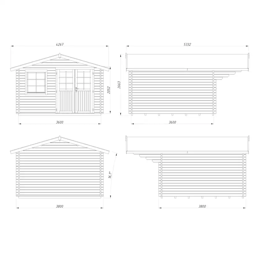 Stuga Palmako Sally 12,3 m2