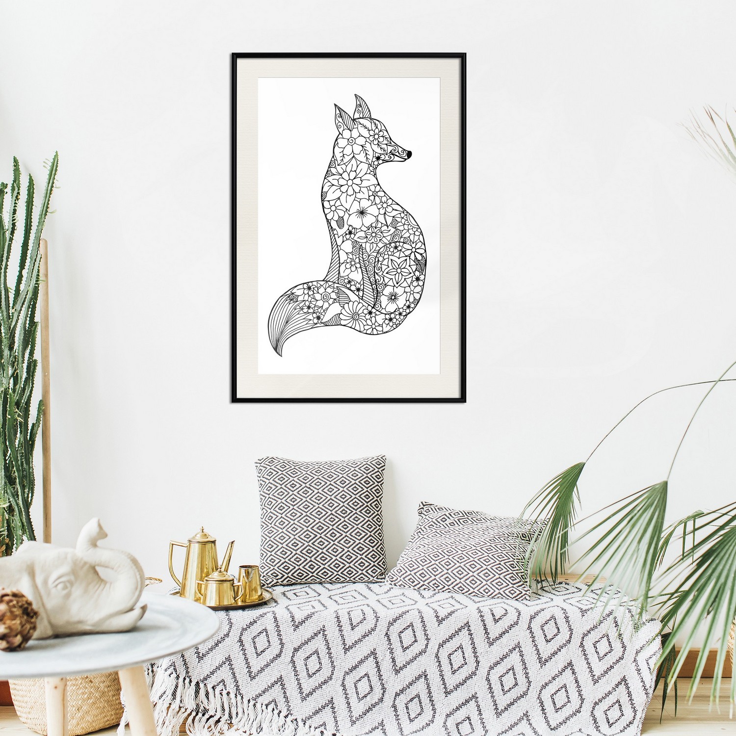 Poster Artgeist Affisch Flower Fox