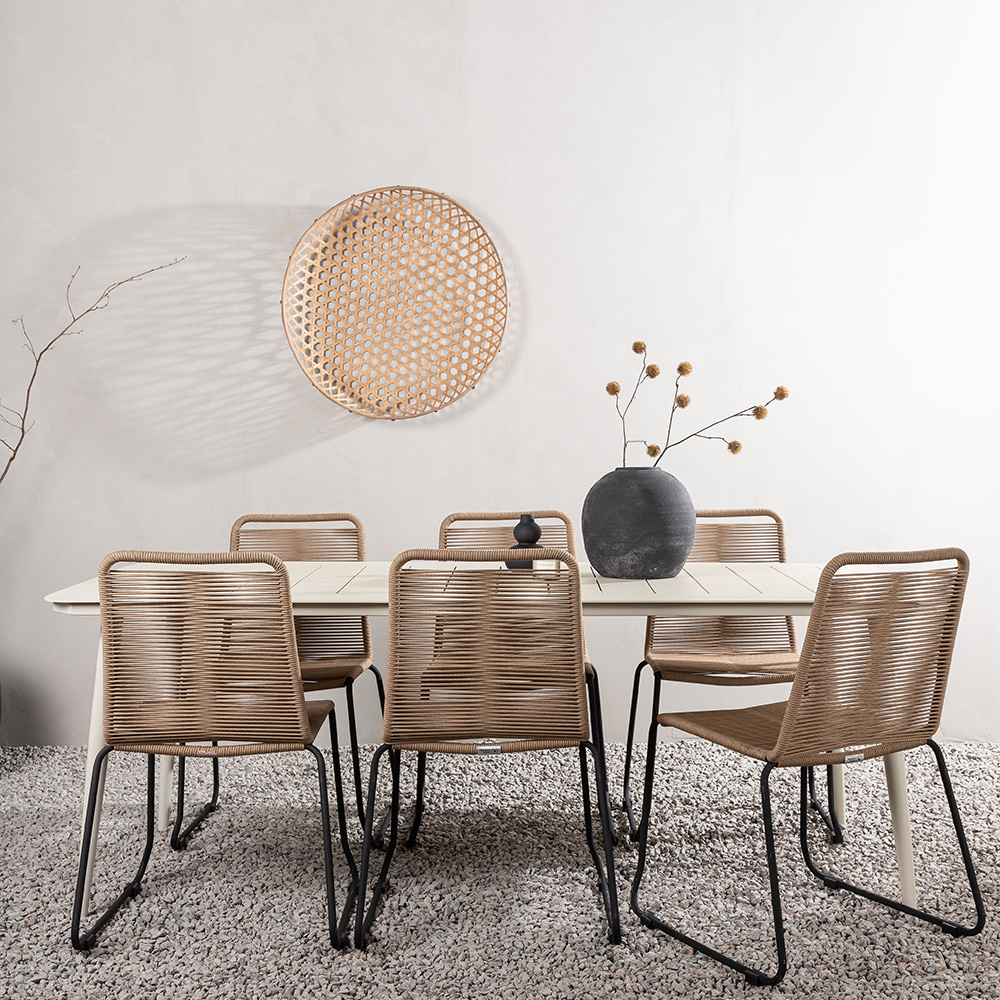 Matgrupp Venture Home Lina med 6 Black Stolar