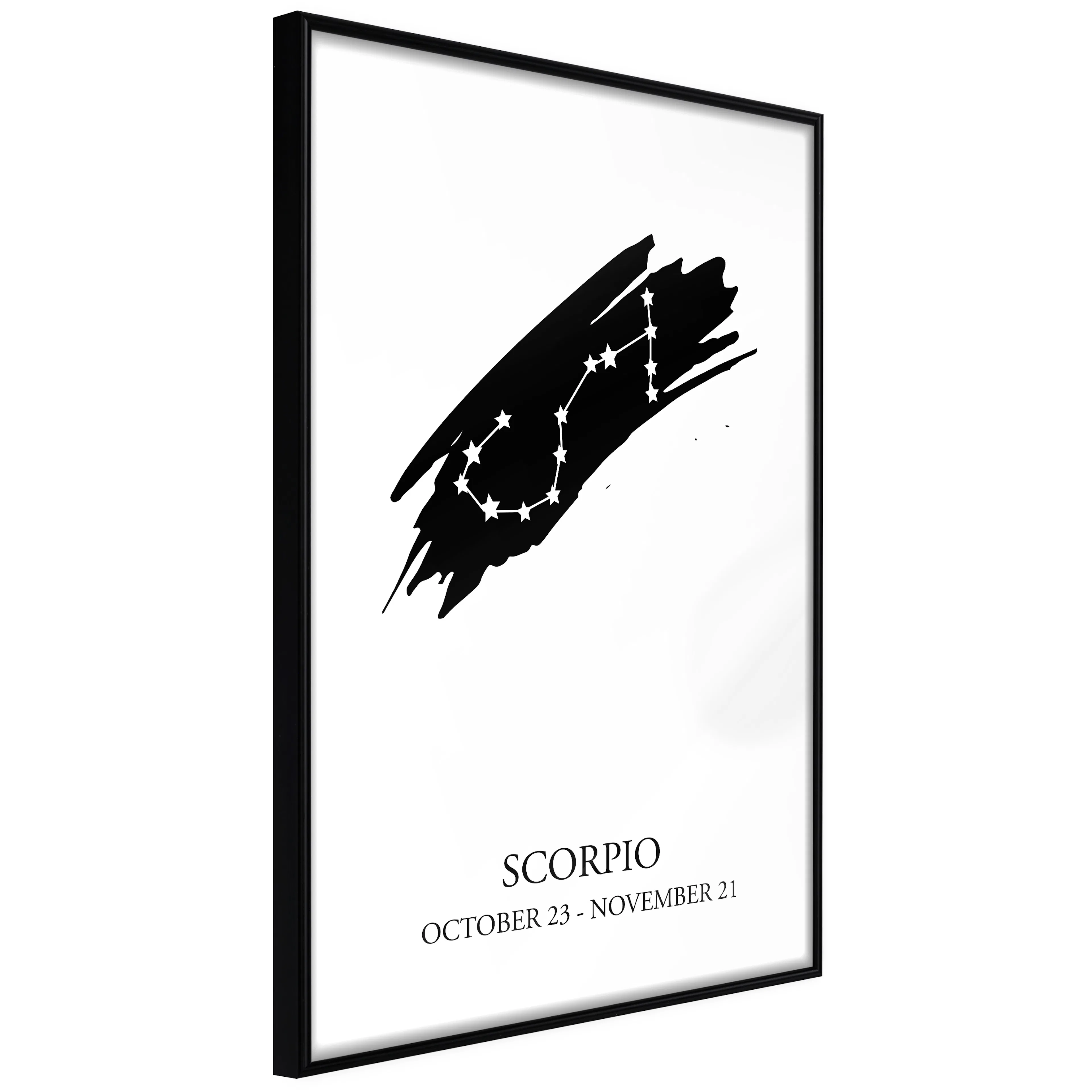 Affisch - Zodiac Signs: Scorpio [Poster] 40x60 Svart ram, 40x60 cm