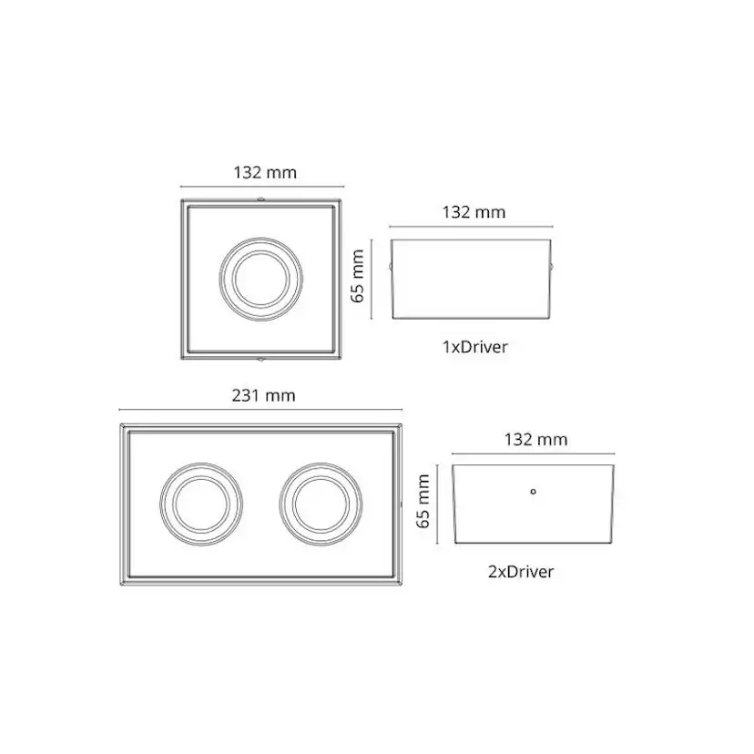 Downlight SG ARMATUREN Cube Lux Vit 2700K