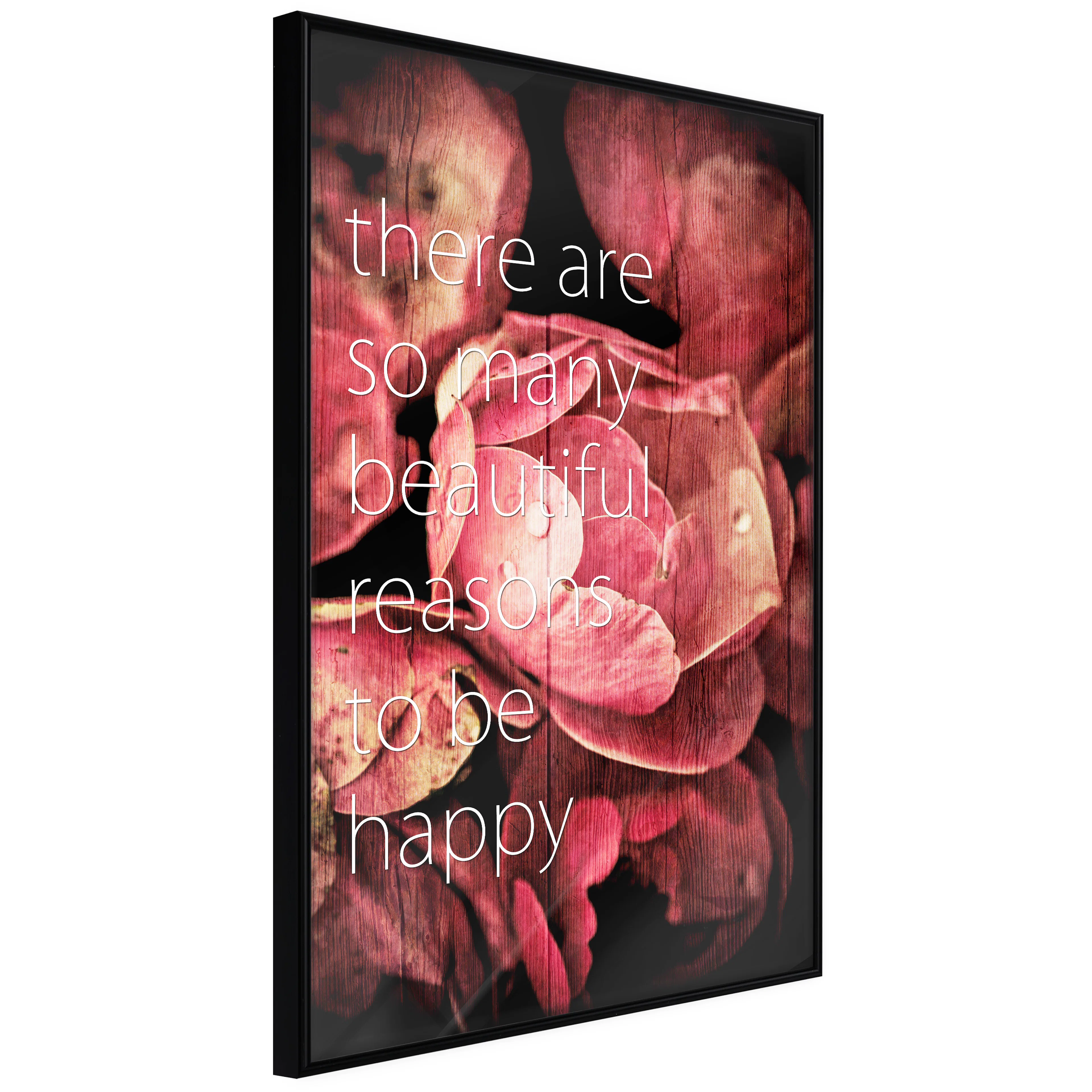 Affisch - There Are so Many Beautiful Reasons to Be Happy [P Svart ram, 40x60 cm