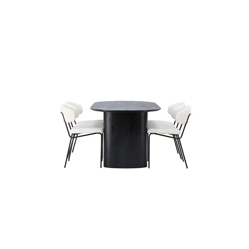 Matgrupp Venture Home Isolde med 4 st Chico stolar
