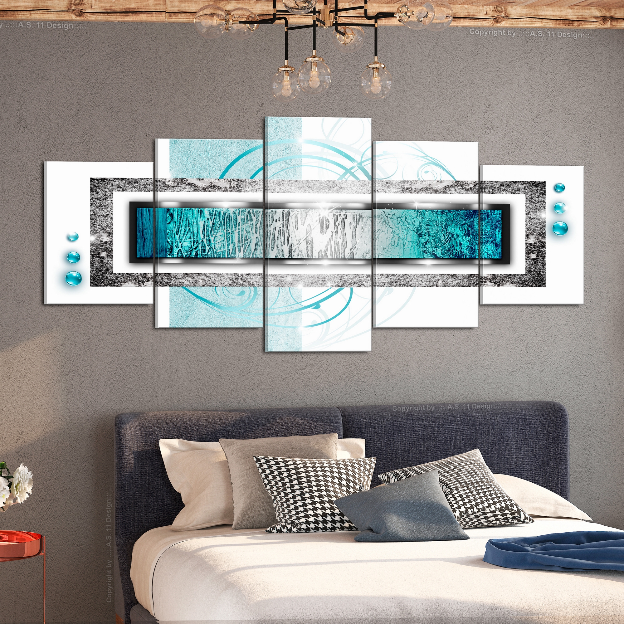Tavla Arkiio Turquoise Blizzard Wide 225x100