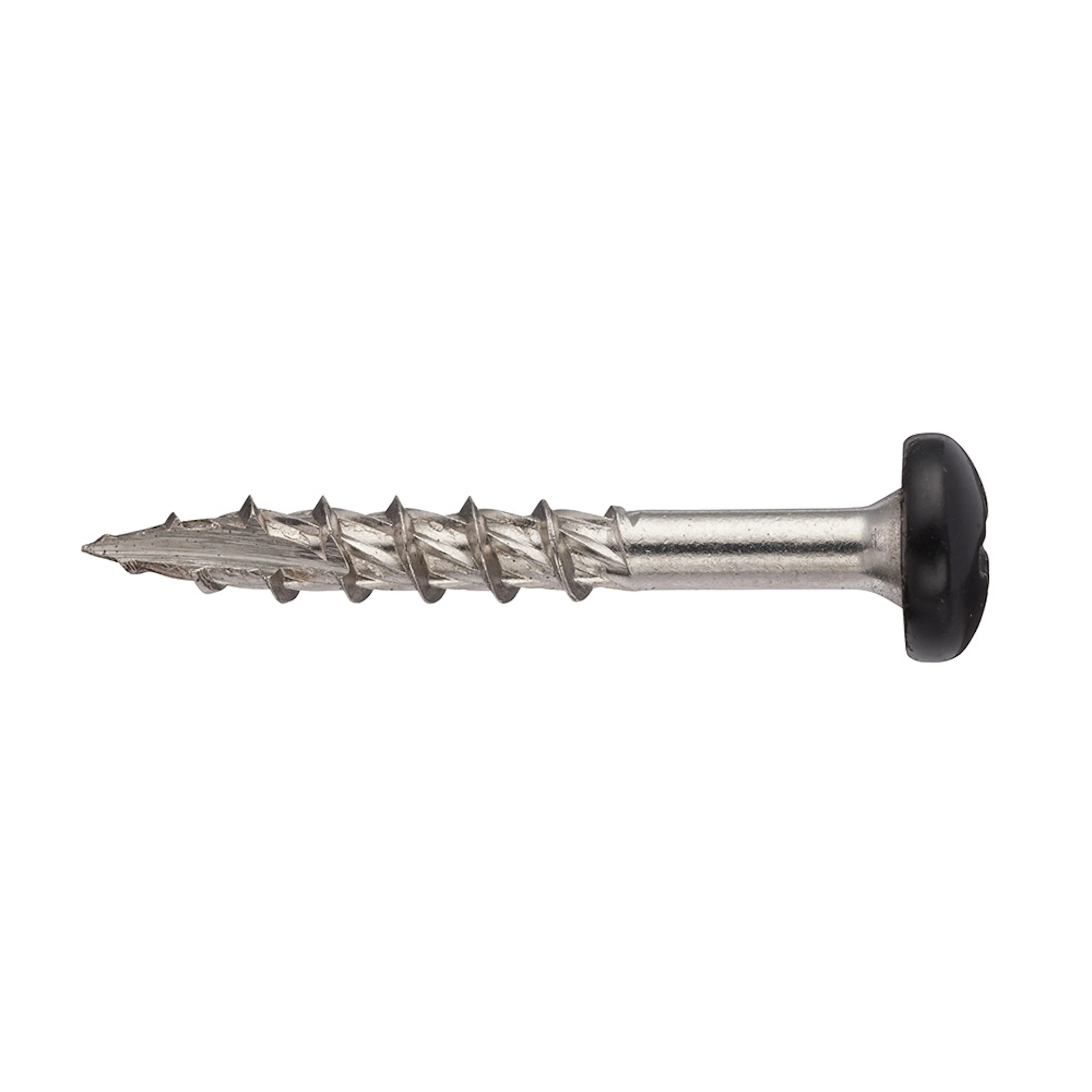 RÄNNKROKSKRUV TRÄ JET. 4,8x25 A2 SVART Dimension: 4,8x25 mm, Svart