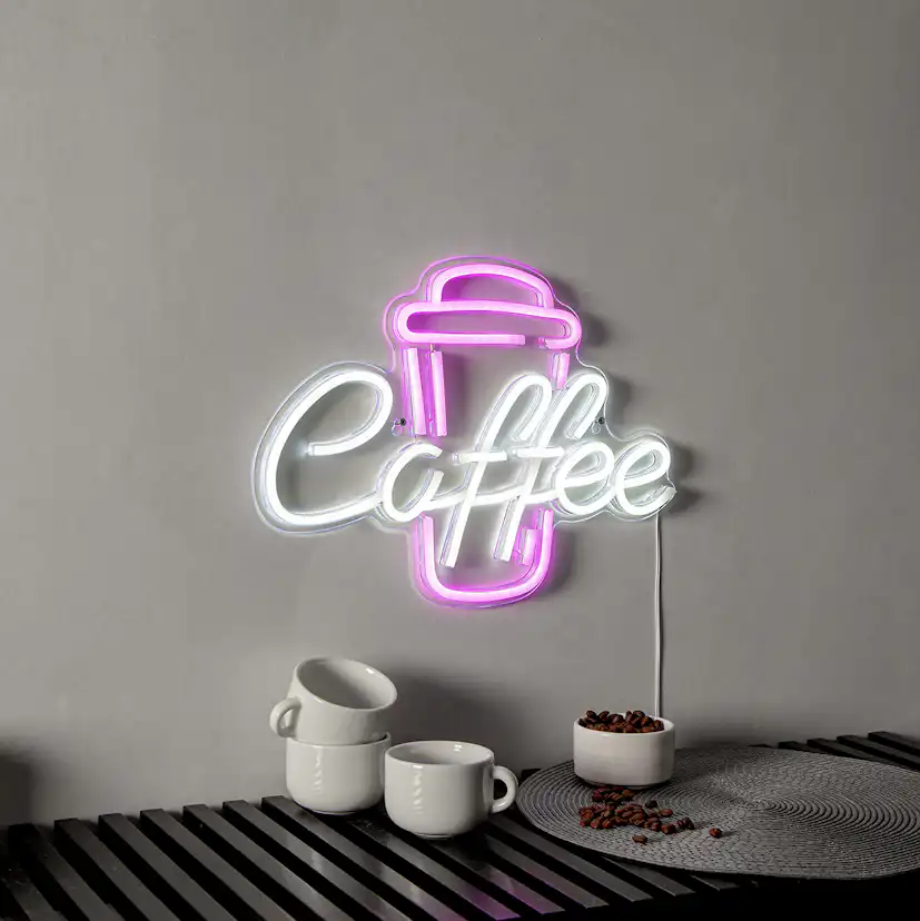 Väggdekoration Star Trading Plexy Coffee LED