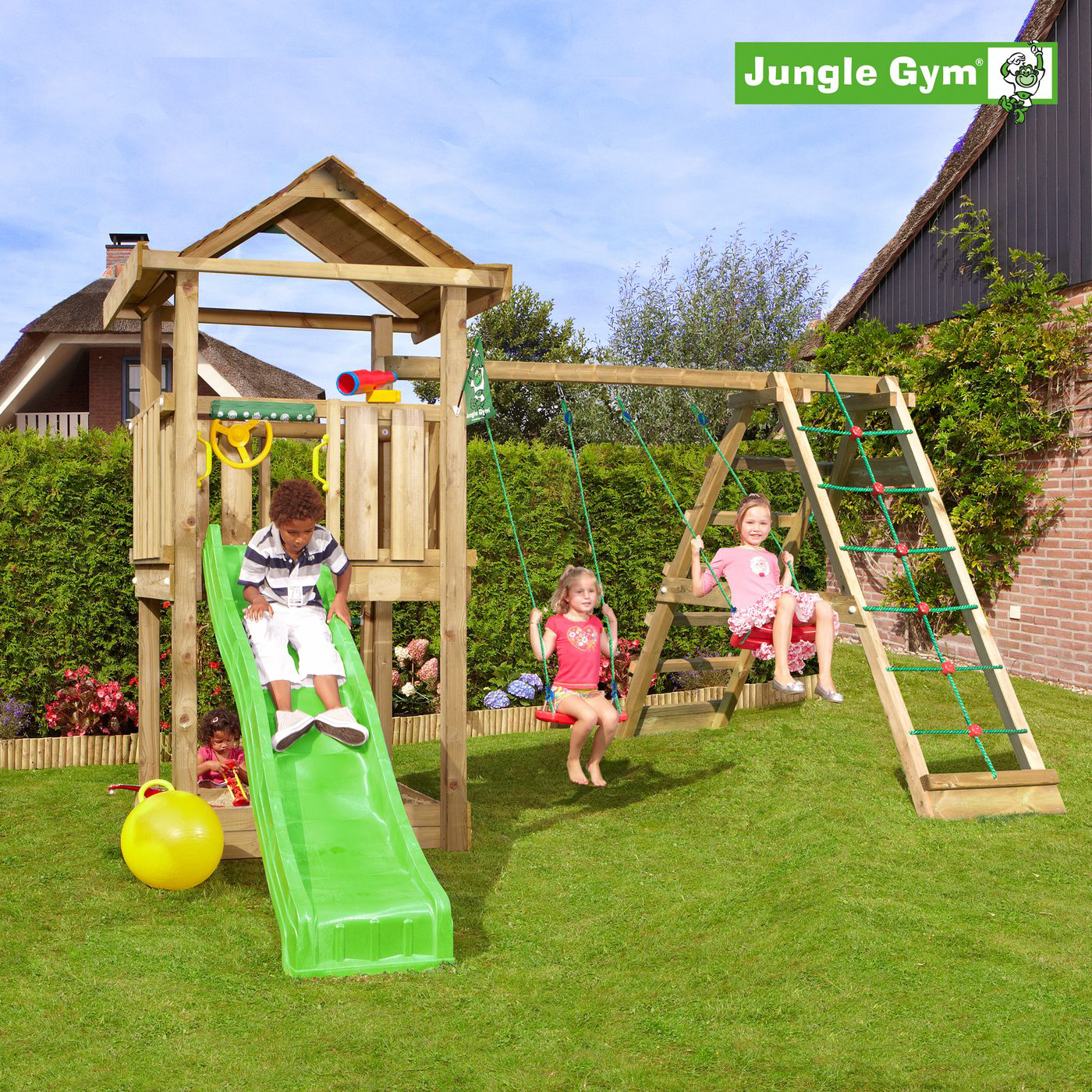 Lektorn Jungle Gym Home Komplett Inkl Climb Modul X'tra och Rutschkana A