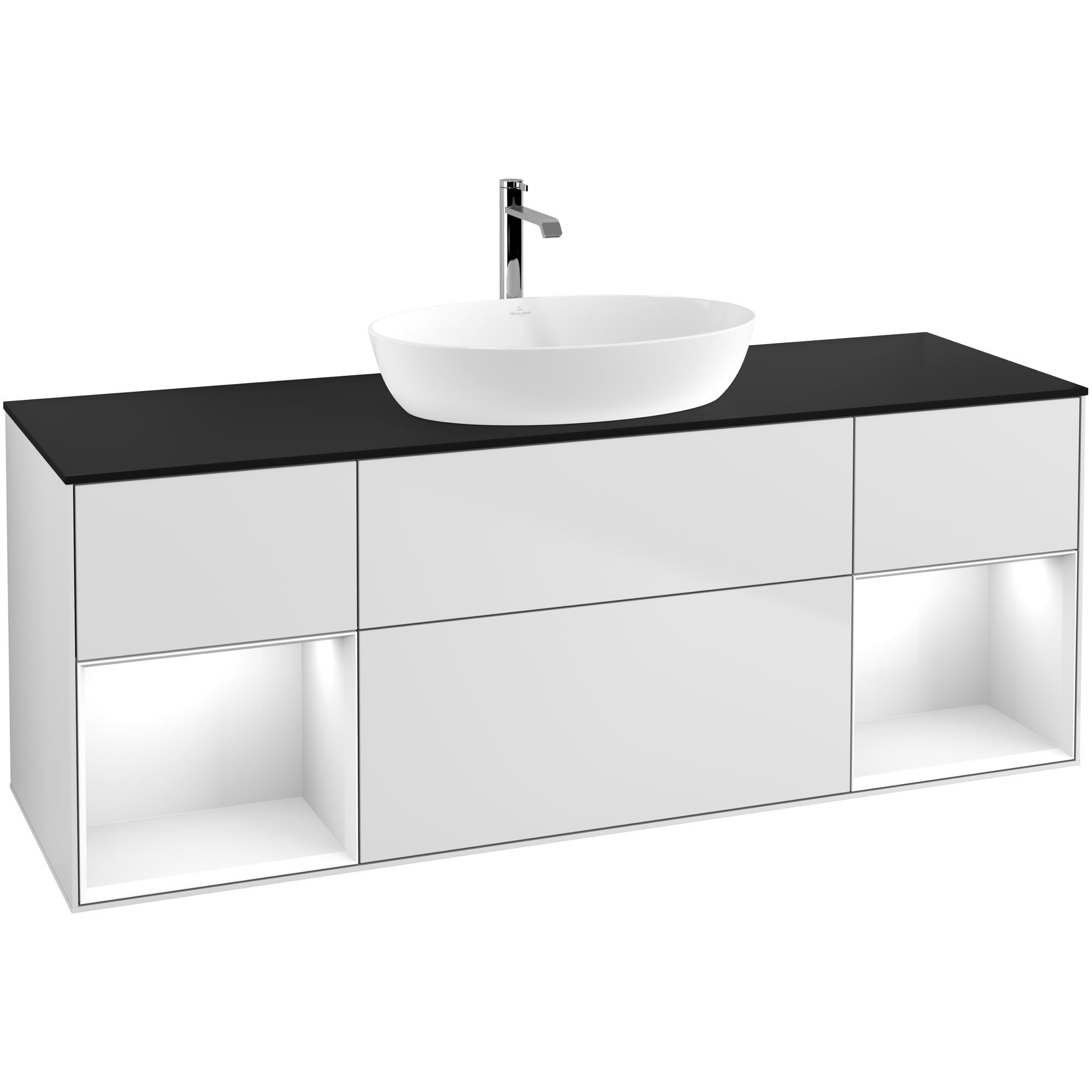 Tvättställsskåp Villeroy & Boch Finion med Två Hyllor och Bänkskiva för Fristående Tvättställ från Artis & Collaro