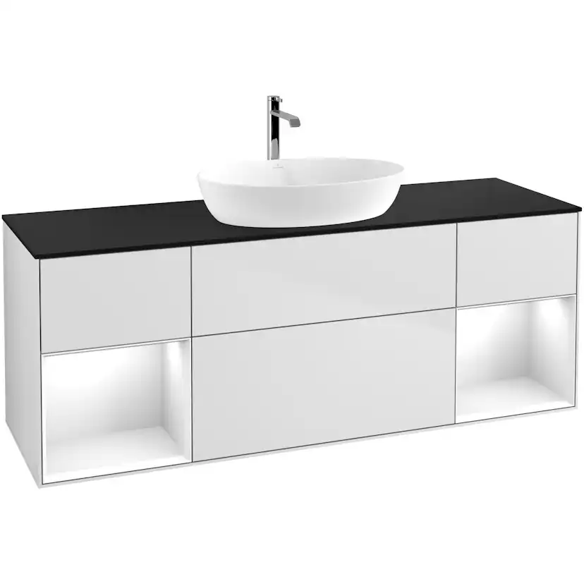 Tvättställsskåp Villeroy & Boch Finion med Två Hyllor och Bänkskiva för Fristående Tvättställ från Artis & Collaro