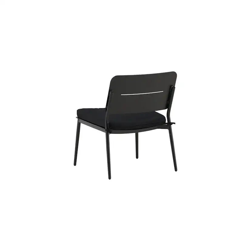 Lina lounge Chair - Black / Black Cushion Svart