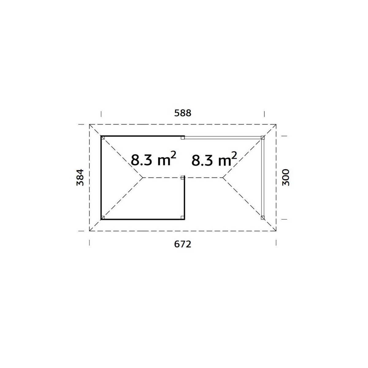 Bianca 16,6 m2 Set3 brun impregnerad Färg: Brun impregnerad