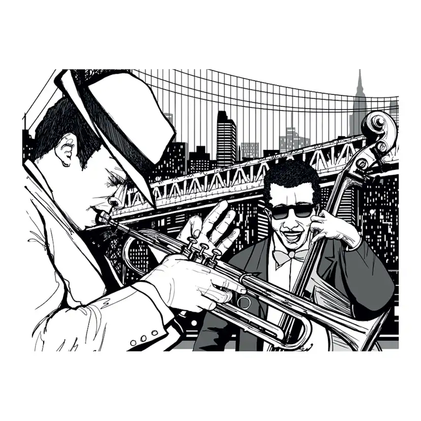 Fototapet Arkiio New York, Music, Jazz...