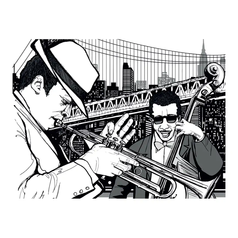 Fototapet Arkiio New York, Music, Jazz...