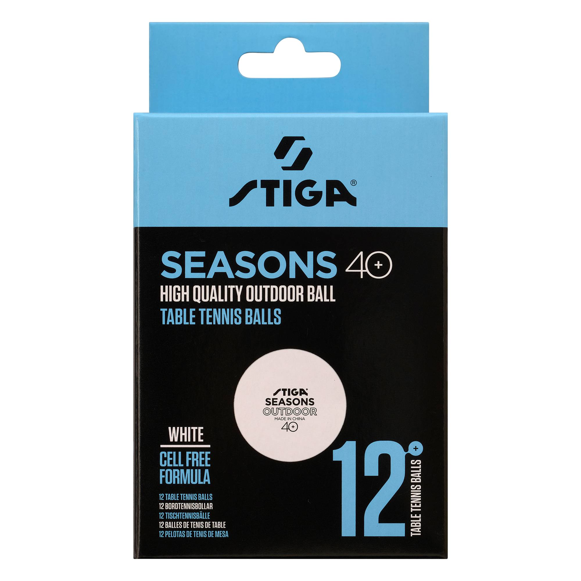 Pingisboll Stiga Sports Seasons White 12-Pack