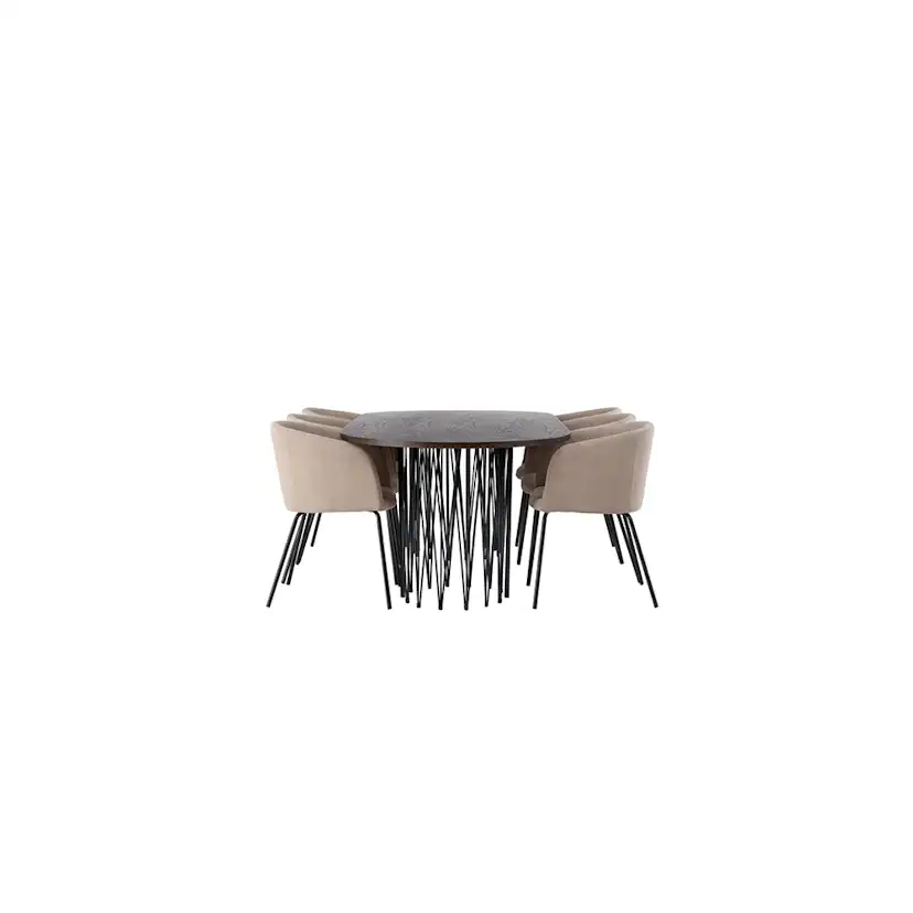 Matgrupp furniture/fashion Stone med 6 Berit Stolar