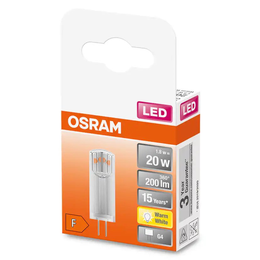 LED-Lampa Osram Pin (20) G4 Klar 827