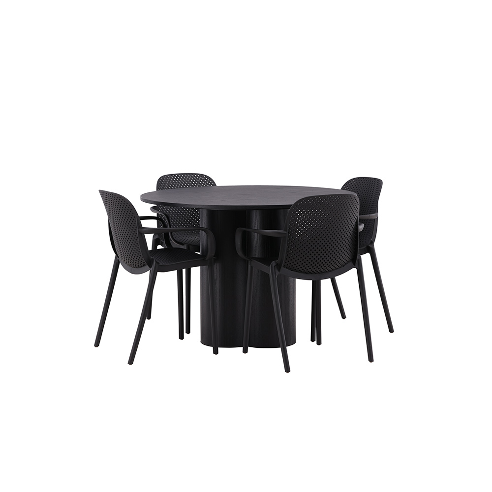 Matgrupp Venture Home Olivia med 4 Baltimore Stolar