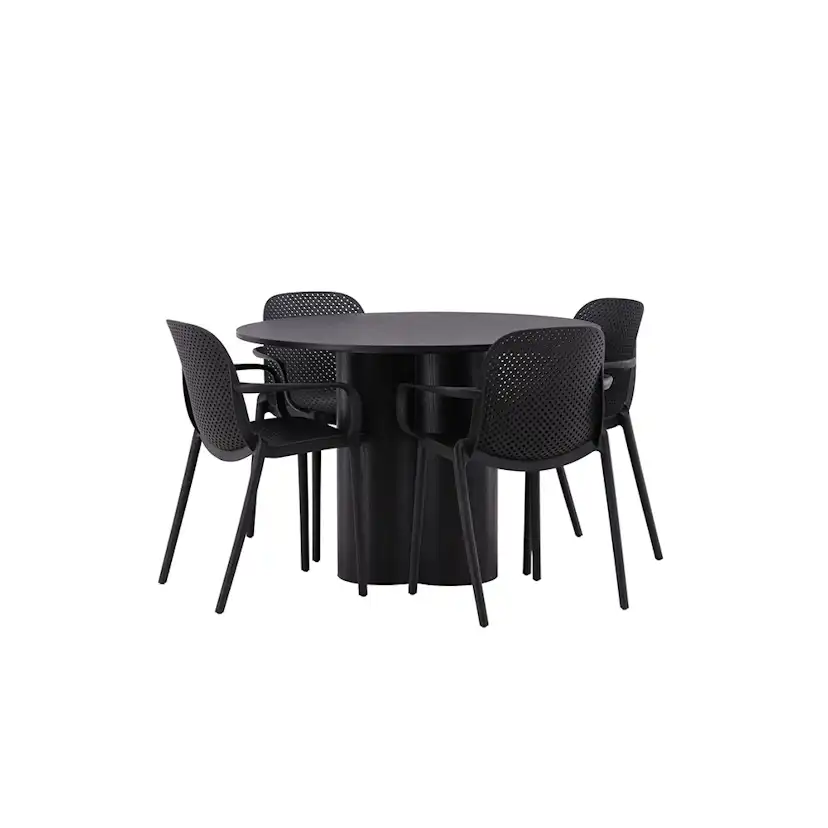 Matgrupp Venture Home Olivia med 4 Baltimore Stolar