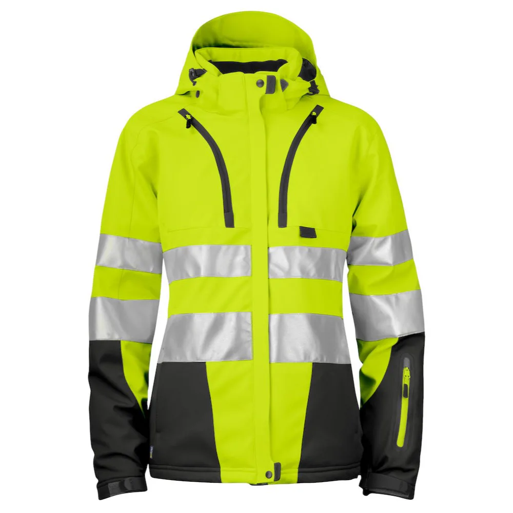 6424 Fodrad Jacka Dam HV Gul/Svart XXL Storlek: XXL Gul/Svart