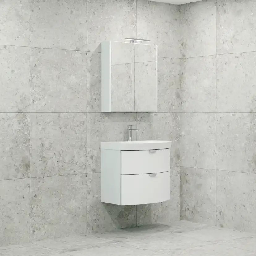 Möbelpaket Macro Design Heart Tvättställsskåp med Spegelskåp