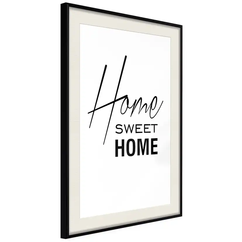 Poster Artgeist Affisch Black and White Home Sweet Home