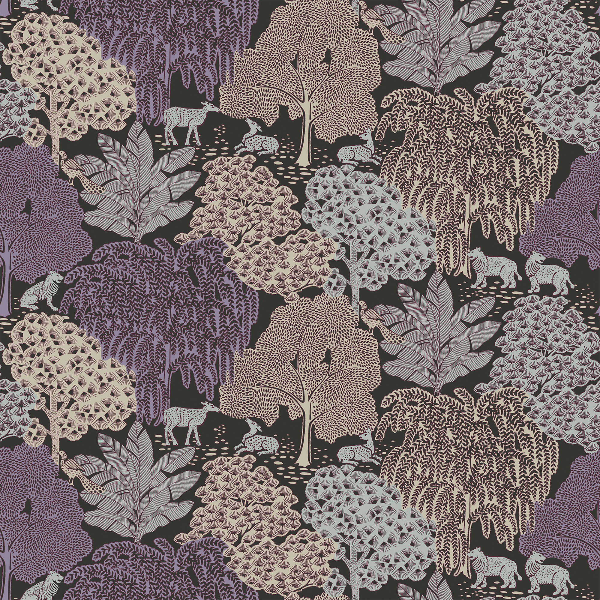Tapet Laura Ashley Garträ Grove Violet Grå 121087