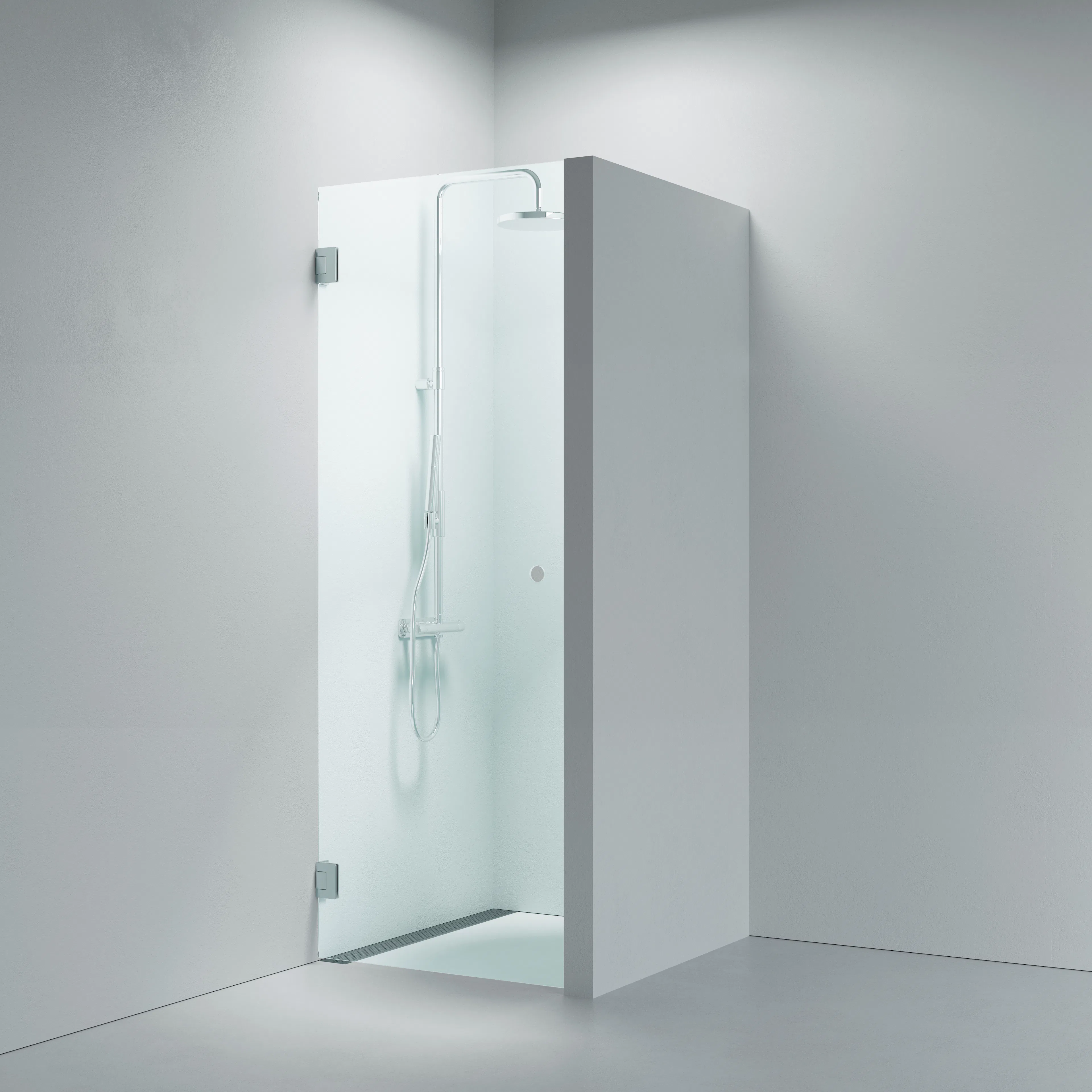 Lucca 20 enkel svängdörr STD 80 cm krom 800mm