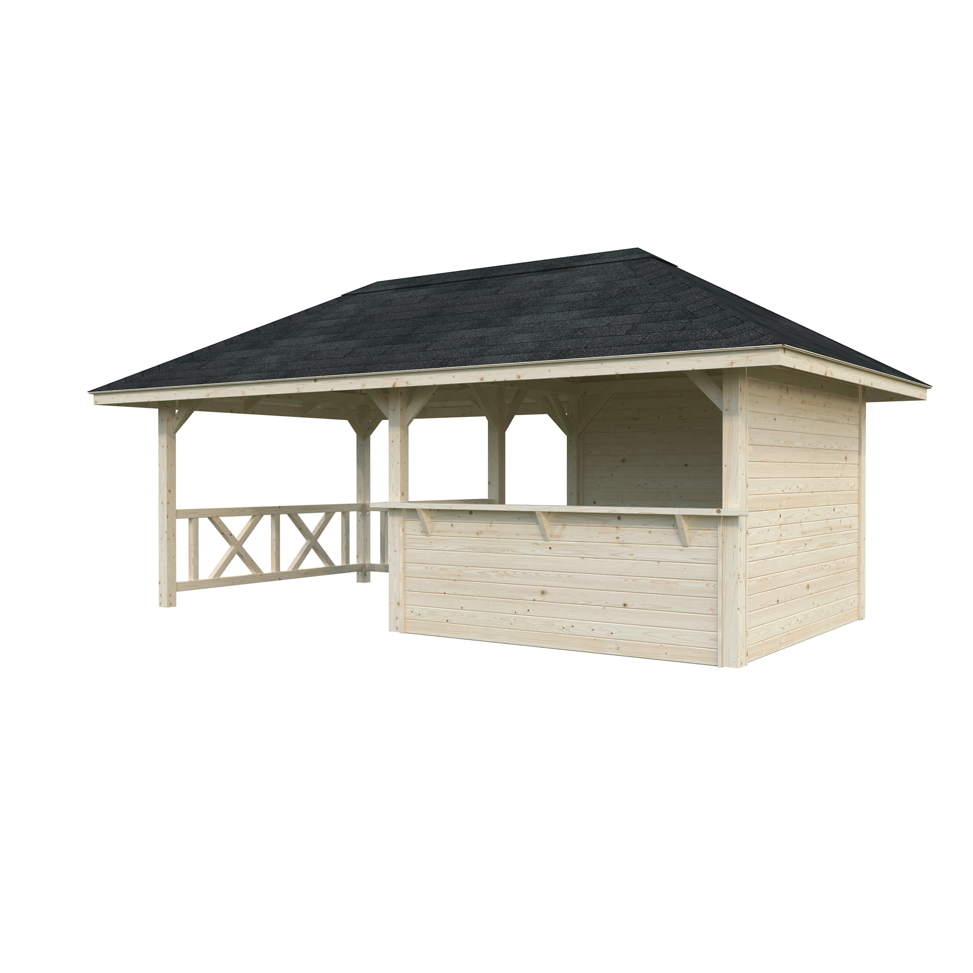 Bianca 16,6 m2 Set3 brun impregnerad Färg: Brun impregnerad