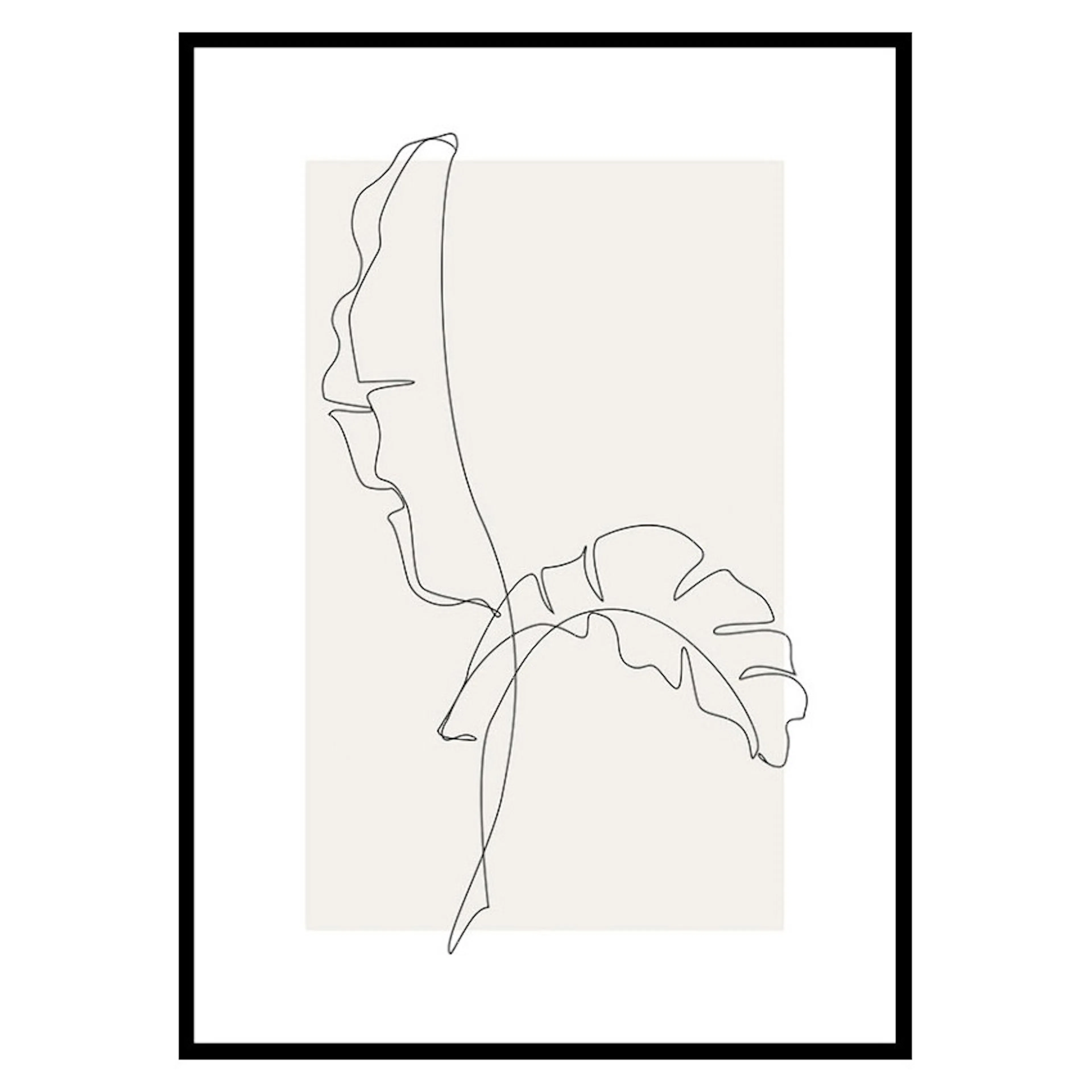 Poster Gallerix Banana Leaf Line Art No2