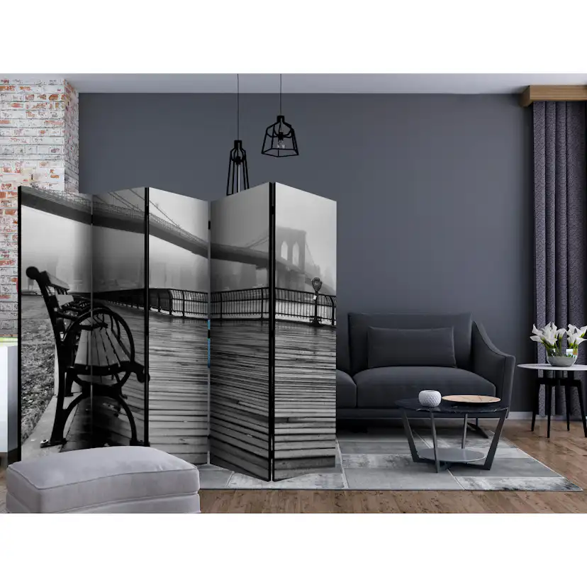 Rumsavdelare Arkiio A Foggy Day on the Brooklyn Bridge II 225x172 cm