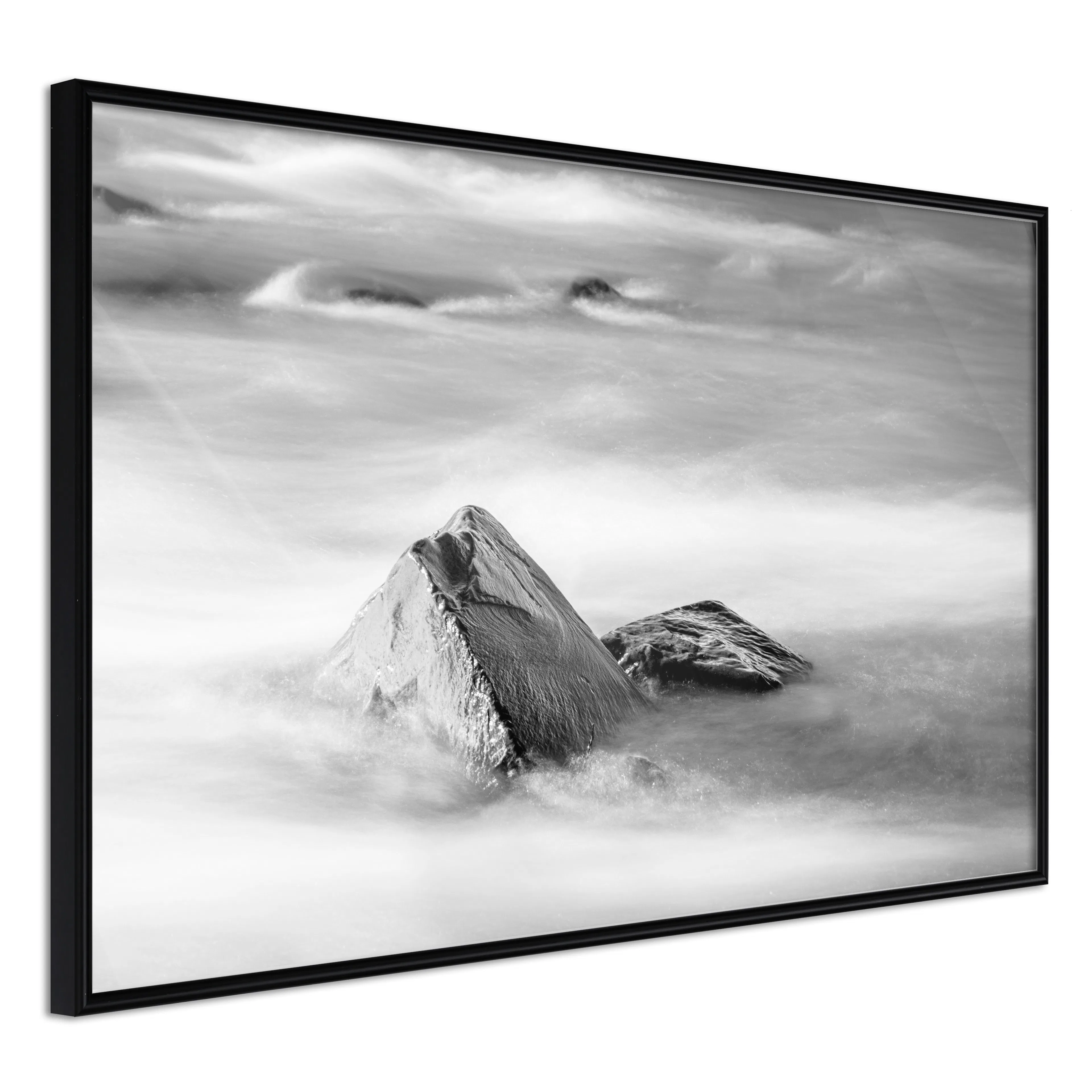 Affisch - Stone in Water [Poster] 60x40 Svart ram, 60x40 cm