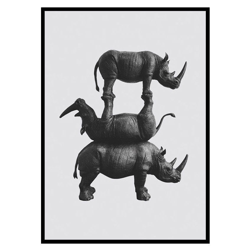 Poster Gallerix Three Rhinos
