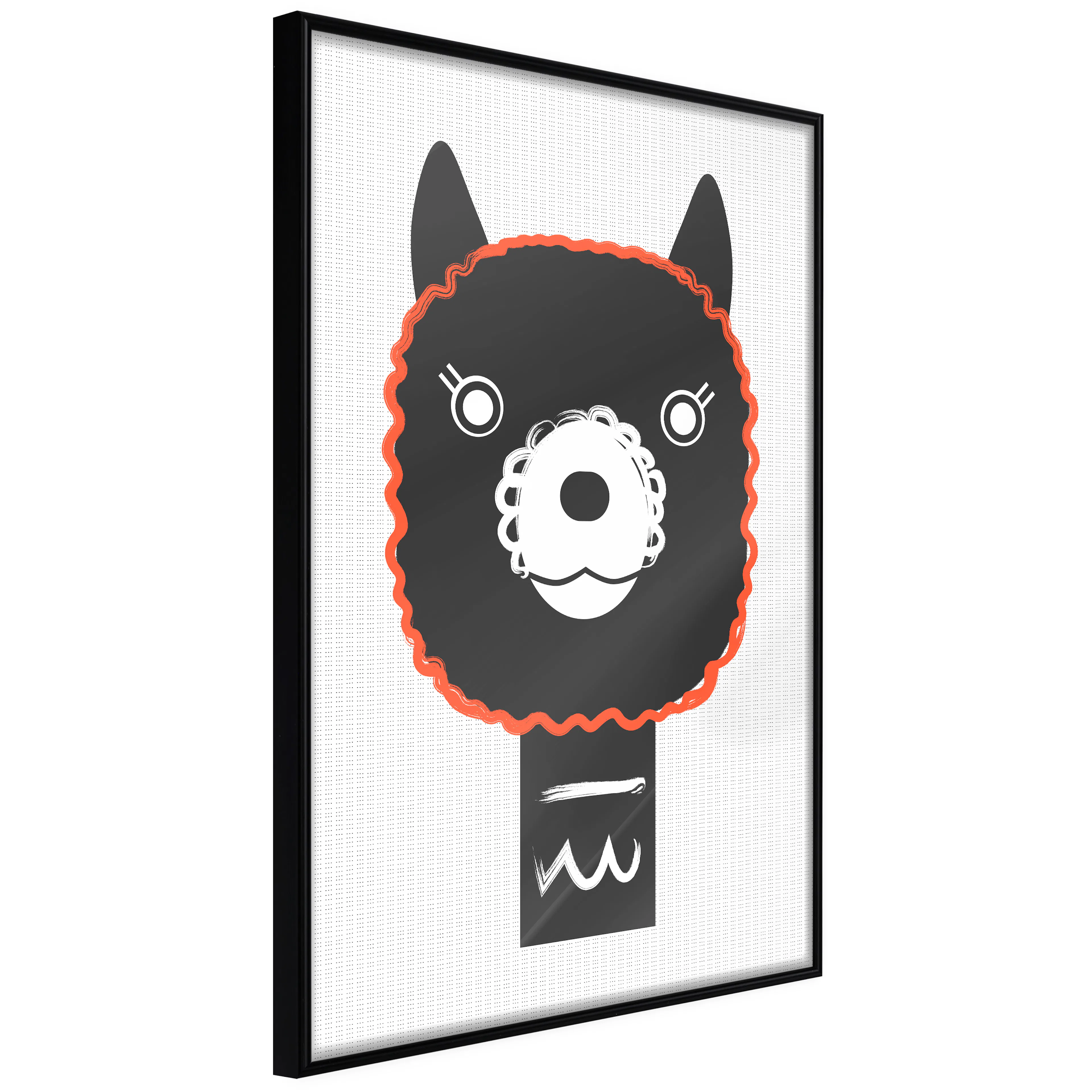 Affisch - Decorative Alpaca [Poster] 40x60 Svart ram, 40x60 cm
